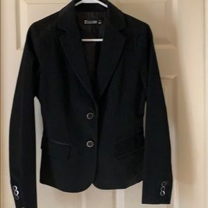 Women’s black blazer with trim detail